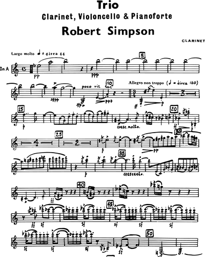 Trio for Clarinet, Cello and Piano — Robert Simpson