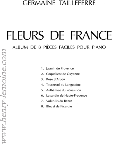 Fleurs de France — 塔耶费尔