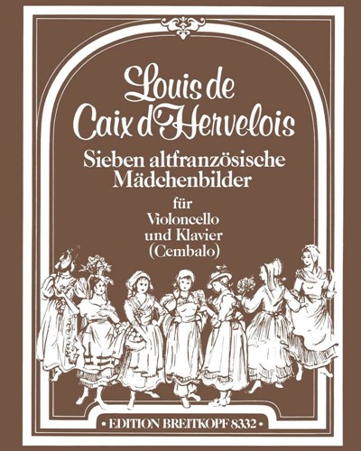 7 altfranzösische Mädchenbilder — Louis de Caix d'Hervelois