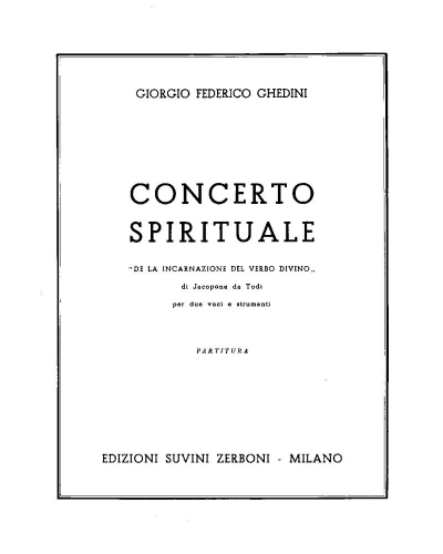 Concerto Spirituale — Giorgio Federico Ghedini