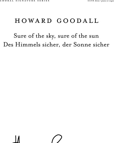 Sure Of The Sky, Sure Of The Sun — Howard Goodall