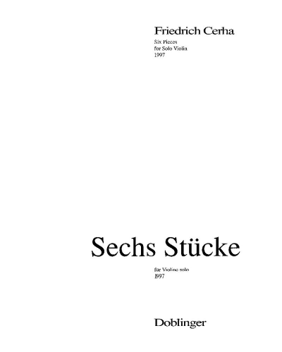Six Pieces, op. — Friedrich Cerha