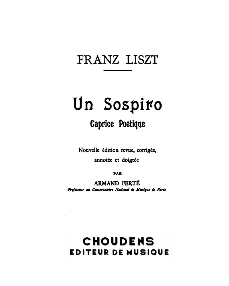 Un Sospiro, op. 144/3, A118/3 — 李斯特