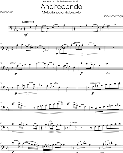 Anoitecendo — Francisco Braga
