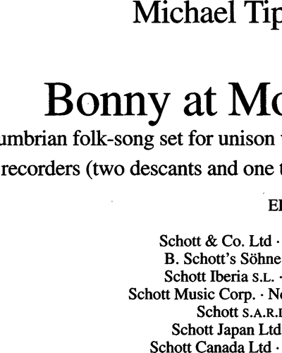 Bonny at Morn — 迈克尔·蒂皮特