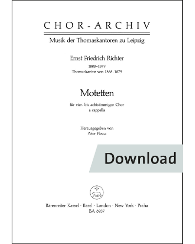 Motetten für vier- bis achtstimmigen Chor a cappella — Richter Ernst Friedrich