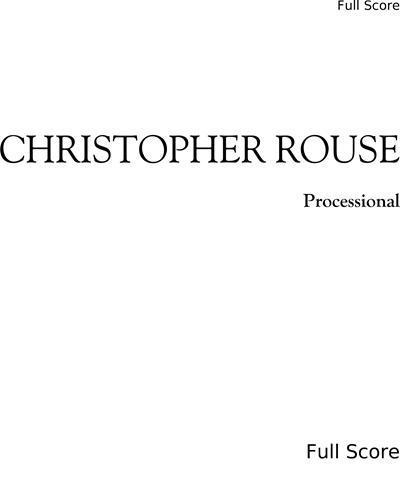Processional — 克里斯托弗·劳斯