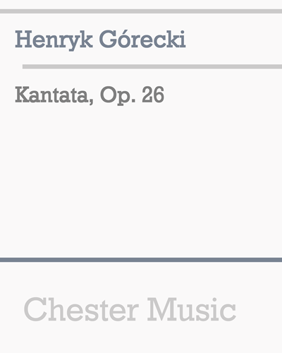 Kantata, op. 26 — 戈雷茨基