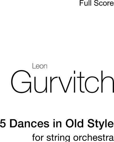 Five Dances in Old Style — Leon Gurvitch