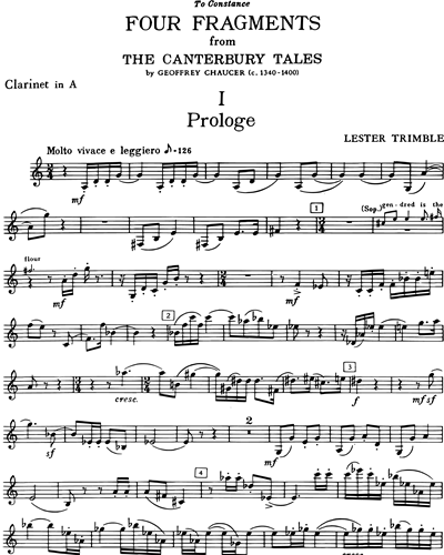 Four Fragments from the Canterbury Tales — Alexander Trimble