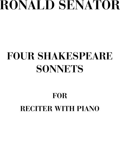 Four Shakespeare Sonnets — Ronald Senator
