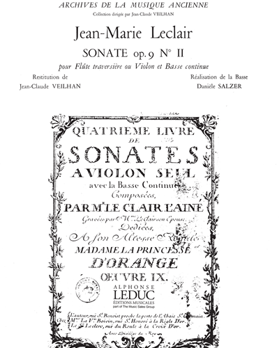 Sonata, op. 9 No. 2 — 勒克莱尔