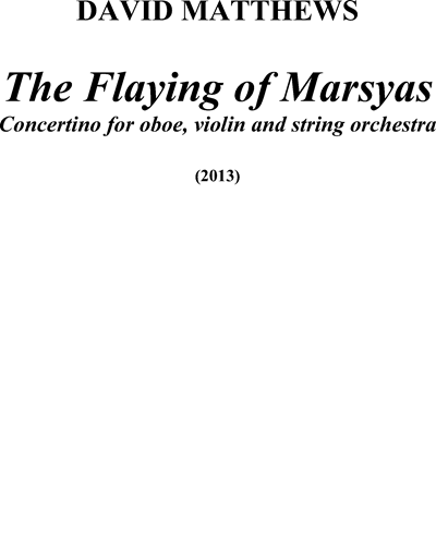The Flaying of Marsyas, op. 42 — David Matthews