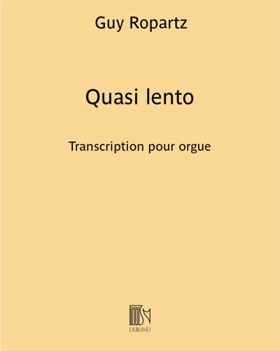 Quasi lento (de la "Sonate pour violoncelle et piano") - Transcription pour orgue — 罗帕茨