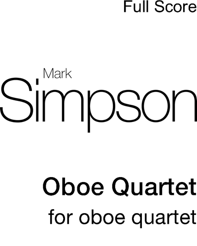 Oboe Quartet — Mark Simpson
