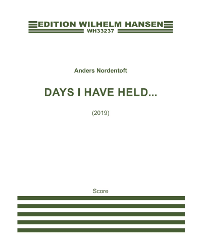 Days I Have Held — Anders Nordentoft
