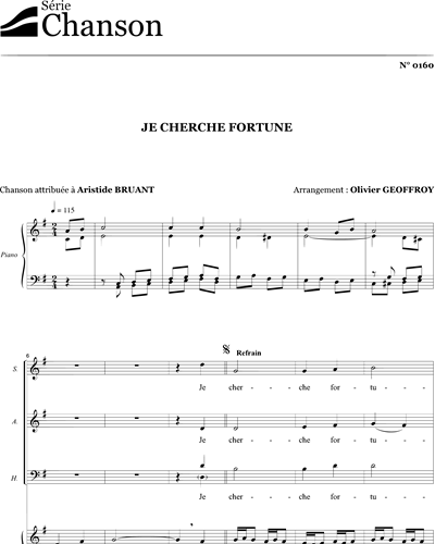 Je cherche fortune — Aristide Bruant
