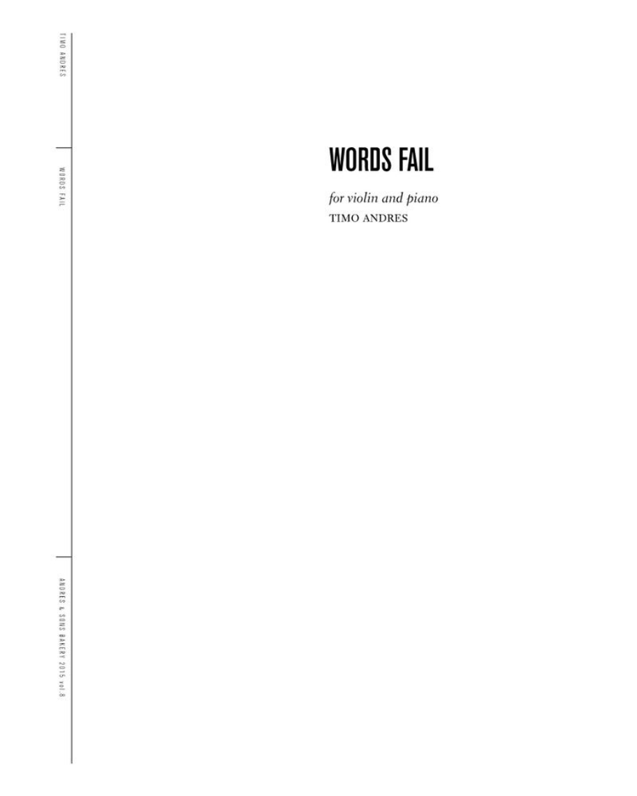 Words Fail — Timo Andres