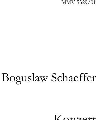 Konzert für Orgel, Violine solo und Orchester — Bogusław Schaeffer