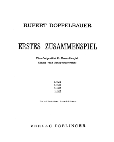 Erstes Zusammenspiel, Book 4 — Rupert Doppelbauer