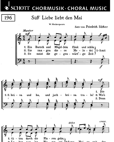 Süß' Liebe liebt den Mai — Friedrich Silcher