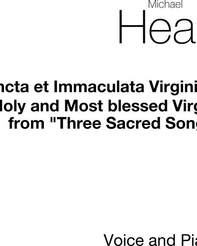 Sancta et Immaculata Virginita — Michael Head