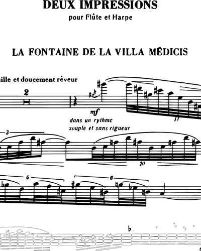 Two Impressions for Flute and Harp — 欧仁·博扎
