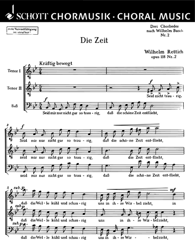 Drei Chorlieder — Wilhelm Rettich