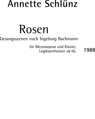 Rosen — Annette Schluenz
