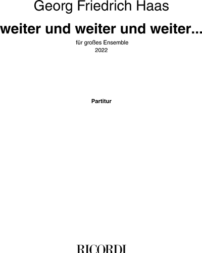 weiter und weiter und weiter... — 格奥尔格·弗里德里希·哈斯