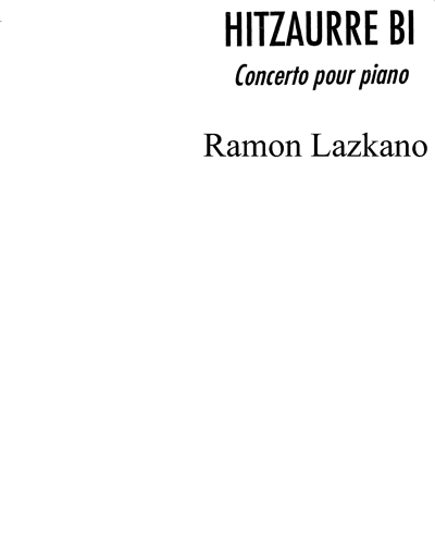 Hitzaurre Bi — Ramon Lazkano