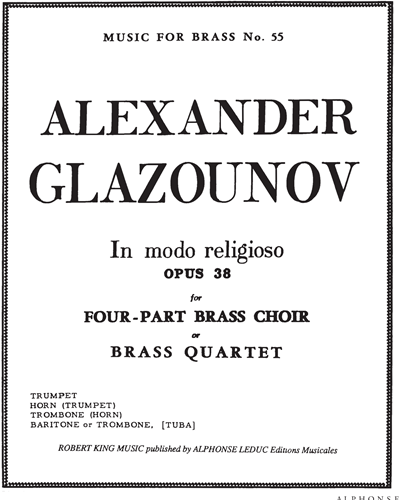 In modo religioso, op. 38 — 格拉祖诺夫