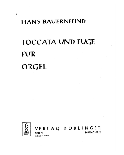 Toccata and Fugue — Hans Bauernfeind