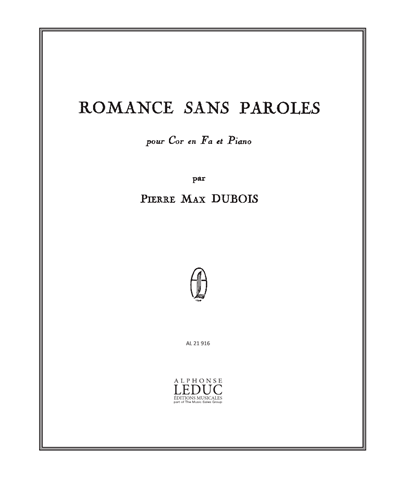 Romance sans Paroles — Pierre-Max Dubois
