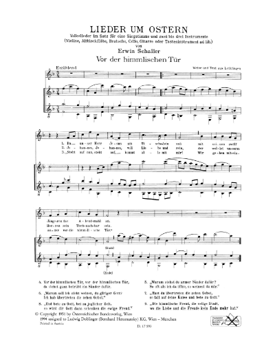 Lieder um Ostern — Erwin Schaller