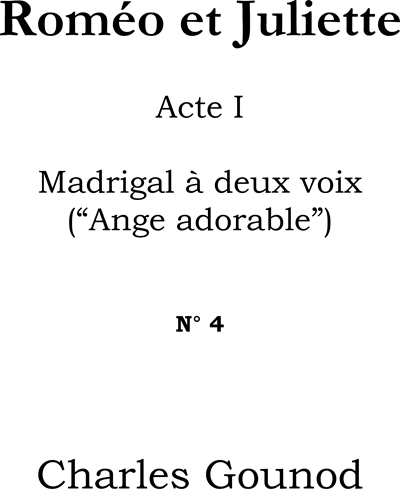 Madrigal ("Ange adorable") — 古诺