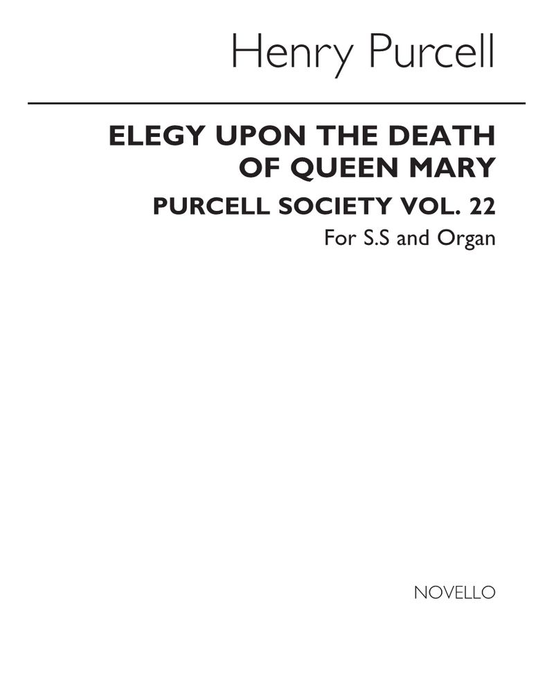 Elegy upon the Death of Queen Mary — 普赛尔