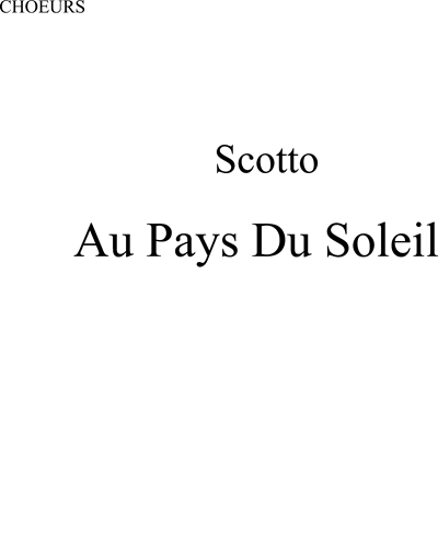 Au Pays Du Soleil — Vincent Scotto