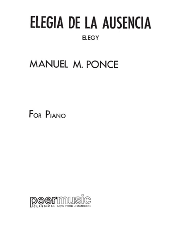 Elegia de la Ausencia — 庞塞
