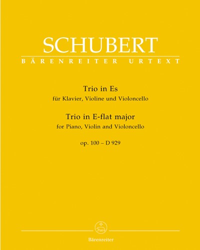 Trio for Piano, Violin and Violoncello E-flat major op. 100 D 929 — 舒伯特