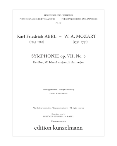 Symphony No. 6 in E-flat major, op. 7 — Carl Friedrich Abel