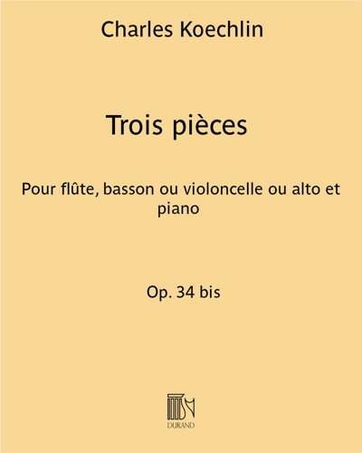 Trois pièces, op. 34 bis — 夏尔·凯什兰