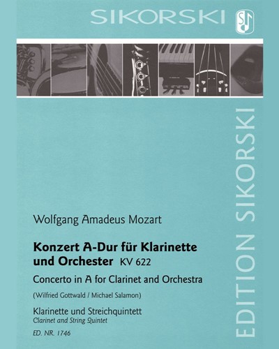 Concerto in A major for Clarinet and String Quintet — 莫扎特