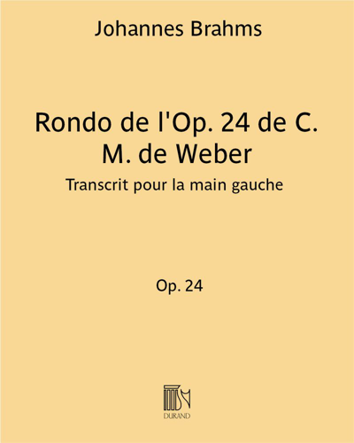 Rondo (from op. 24 by C. M. von Weber) — Johannes Brahms
