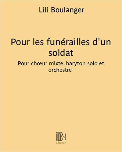 Pour les funérailles d'un soldat — 莉莉·布朗热