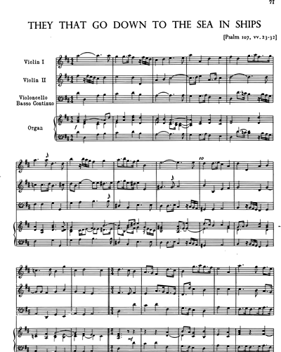 They That Go Down to the Sea — Henry Purcell