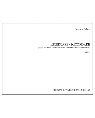 Ricercare-ricordare — Luis de Pablo