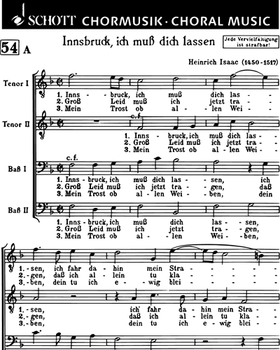 Innsbruck, ich muss dich lassen / Glaube ist der Seele Leben — Adam Gumpelzhaimer