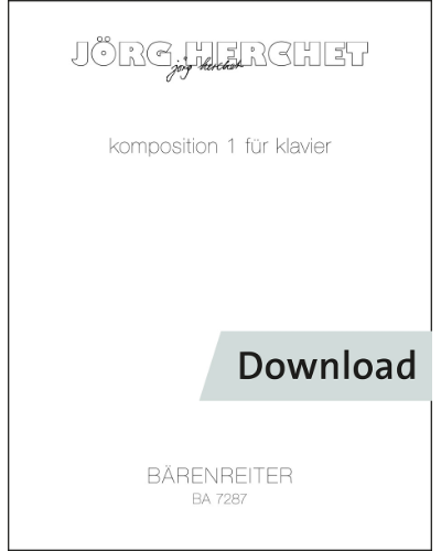 Komposition 1 für Klavier — Jörg Herchet
