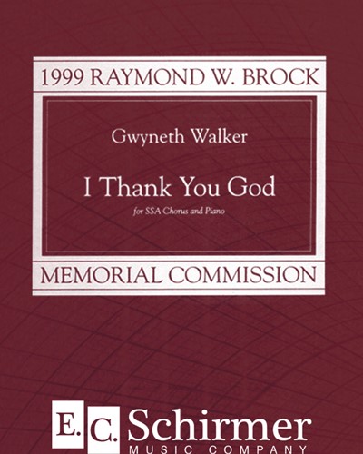 I Thank You God — Gwyneth Walker